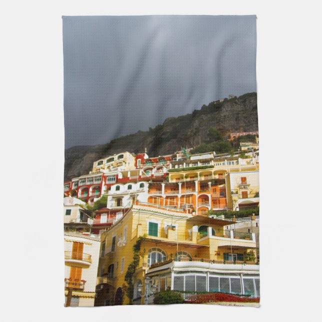 Positano, Italy Tea Towel (Vertical)