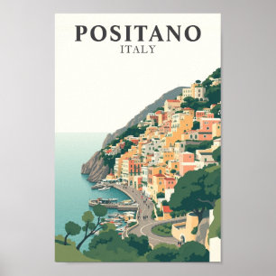 Positano, Italy Town Vintage  Poster