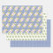 Positano Lemons Monogram Blue White Tile Pattern
