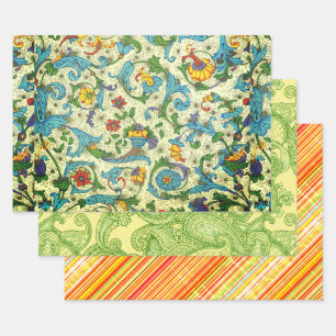 Positano Melange Figeroa Pattern sampler Wrapping Paper Sheet