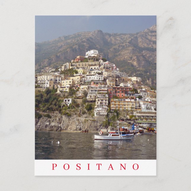 Positano panoramic view postcard (Front)