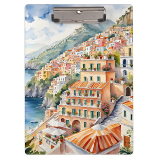 Positano: Watercolor Charm Italy's Amalfi Coast Clipboard