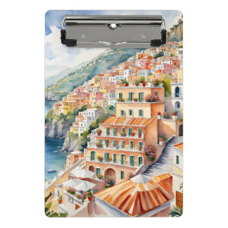 Positano: Watercolor Charm Italy's Amalfi Coast Mini Clipboard