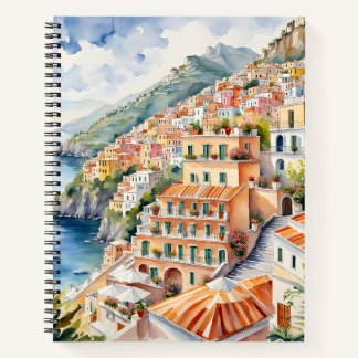 Positano: Watercolor Charm Italy's Amalfi Coast Notebook