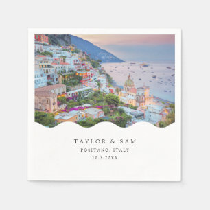 Positano Wedding Amalfi Coast Cocktail Napkin