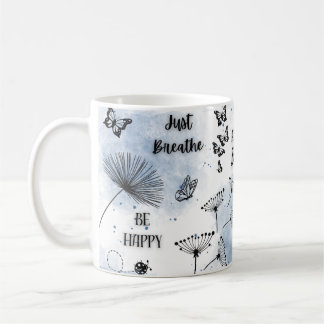 Positive Affirmation Blue Watercolor Coffee Mug