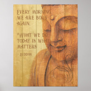 Positive Affirmation Buddhism Mindfulness Quote Poster