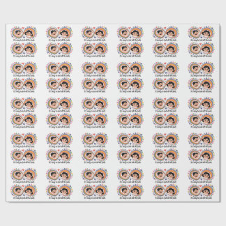 Positive Affirmation Emoji Emotional Mental Health Wrapping Paper