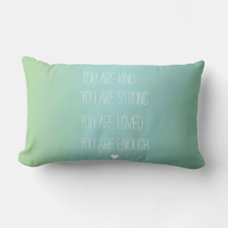 Positive affirmation encouragement motivation gift lumbar cushion