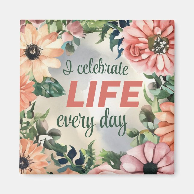 Positive Affirmation For Perfect Body Healthy Life Magnet (Front)