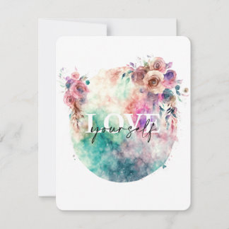 Positive affirmation - Love yourself Holiday Card