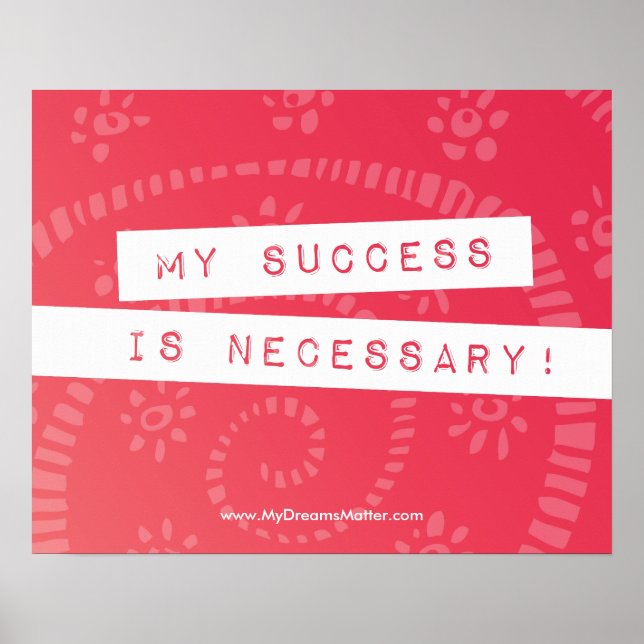 Positive Affirmation Money Wealth Abundance Worthy Poster (Front)