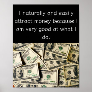 Positive Affirmation Poster - Attracting Money