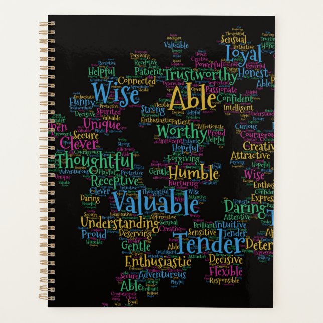 Positive Affirmation Quote Journal  Planner (Front)