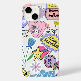 Positive Affirmation Sticker Collage Case-Mate iPhone 14 Case