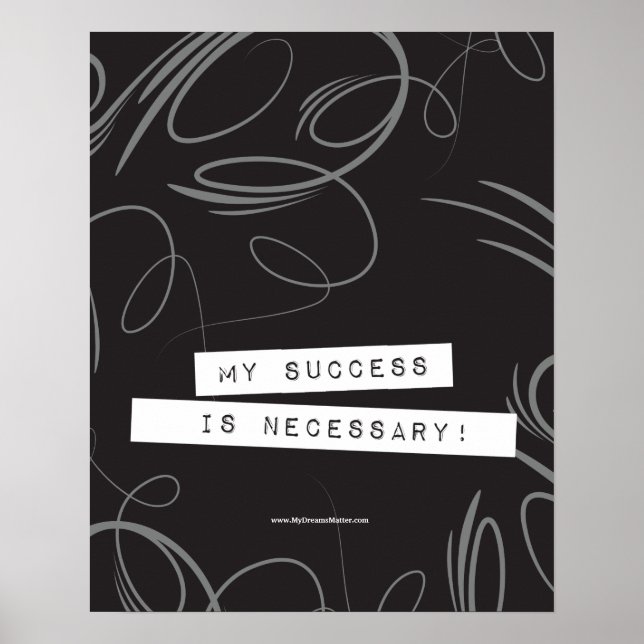 Positive Affirmation Success Successful Wealthy Poster (Front)