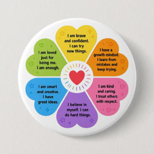 Positive Affirmations 7.5 Cm Round Badge