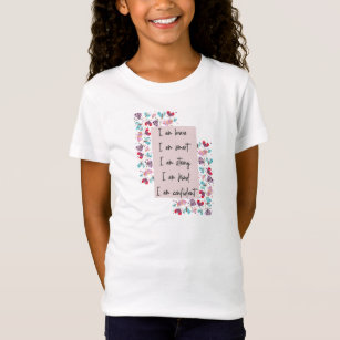 Positive affirmations and colorful moths T-shirt