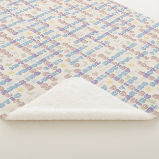 Positive Affirmations Baby Nursery Pink Sherpa Blanket