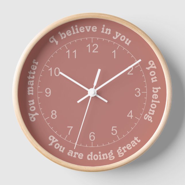 Positive Affirmations  Clock (Front)