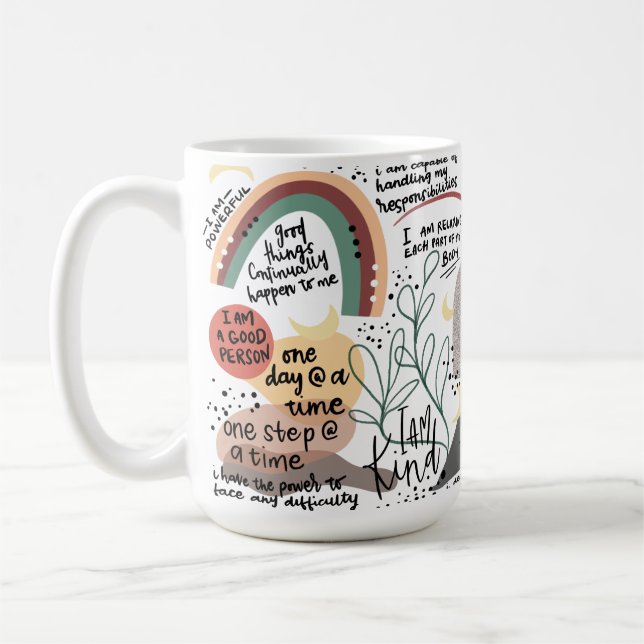Positive Affirmations Coffee Mug (Left)