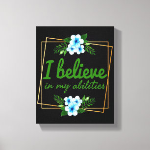 positive affirmations for hard workers canvas print