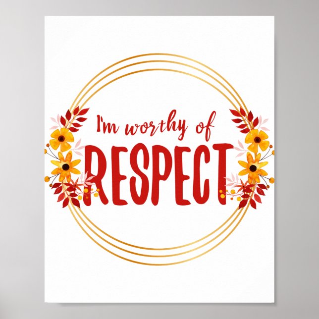 positive affirmations for life and self love poster (Front)