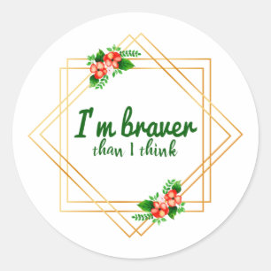 positive affirmations for life classic round sticker
