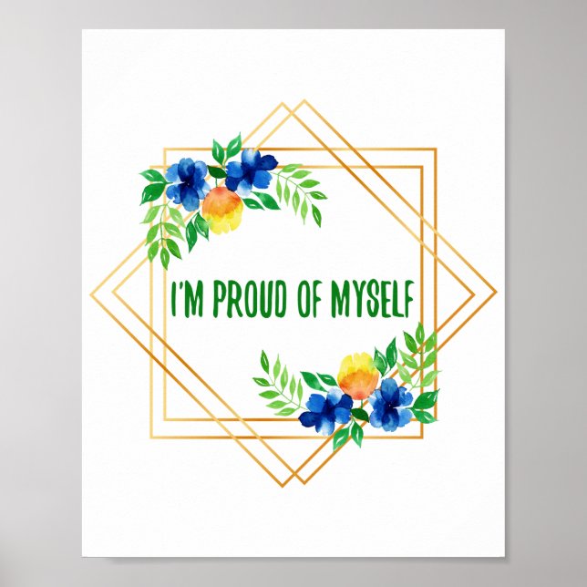 positive affirmations for morning poster (Front)