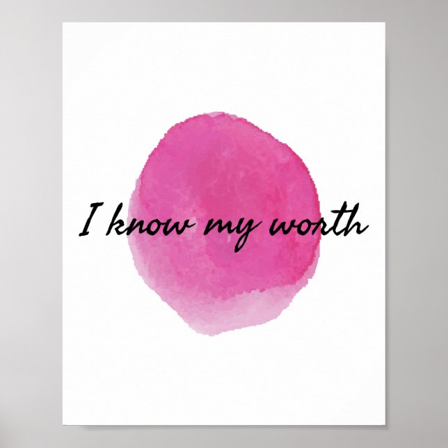 positive affirmations for self acceptance poster (Front)