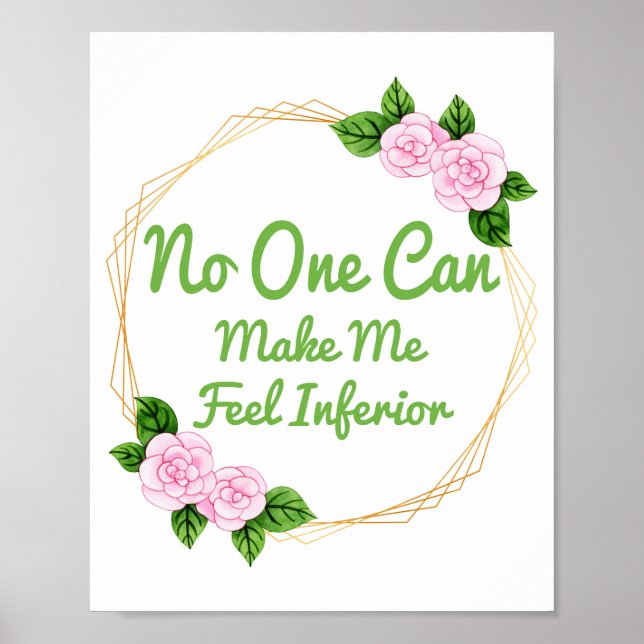 positive affirmations for self care poster (Front)