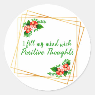 positive affirmations for self love and success classic round sticker