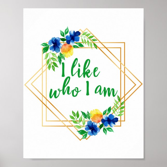positive affirmations for success and self love poster (Front)