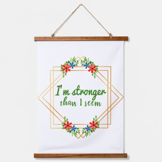 positive affirmations for work and self care hanging tapestry (Front)