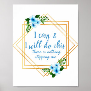 positive affirmations for work and self love poster