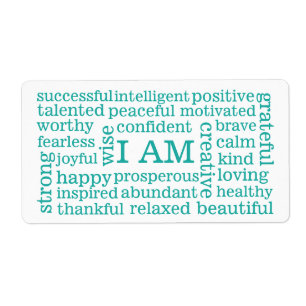 Positive Affirmations I AM words for Success
