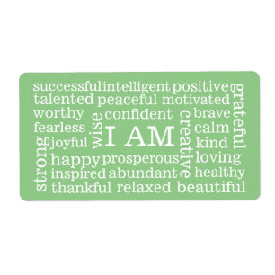 Positive Affirmations I AM words for Success