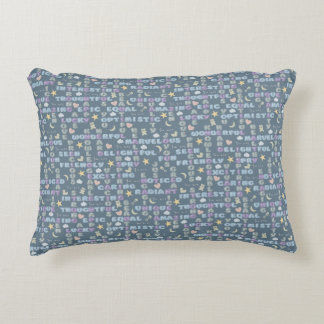 Positive Affirmations Nursery Pillow Blue Decorative Cushion