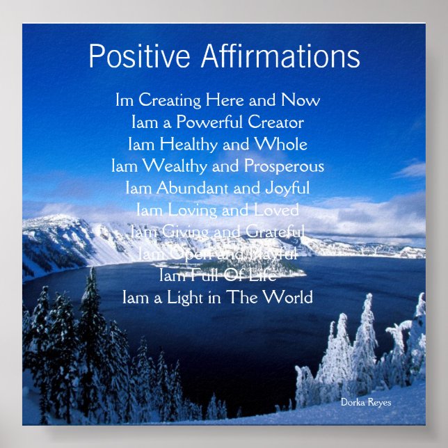 Positive Affirmations Poster (Front)