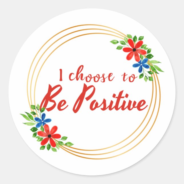 positive affirmations quotes for self acceptance classic round sticker (Front)