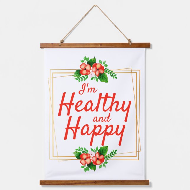 positive affirmations quotes for work and life  hanging tapestry (Front)