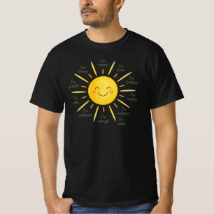 Positive Affirmations Sun Cute Mental Health Motiv T-Shirt