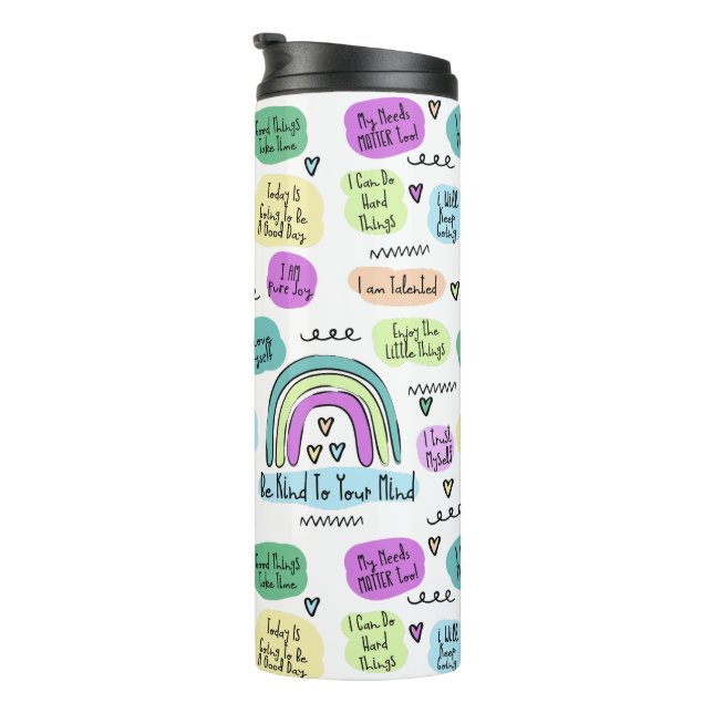 Positive Affirmations Thermal Tumbler (Rotated Right)
