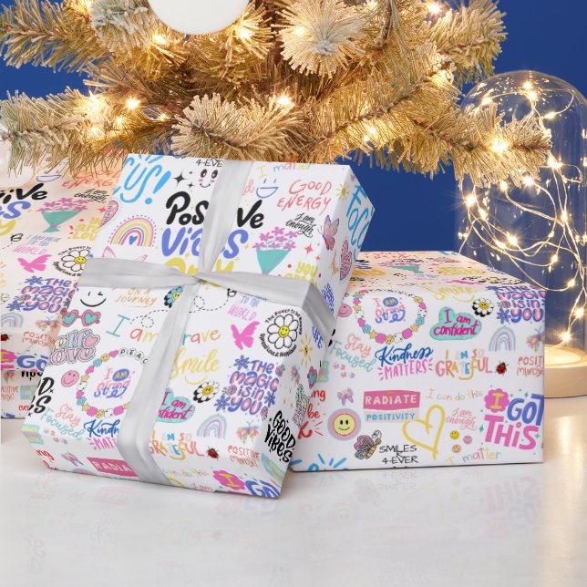 Positive Affirmations Wrapping Paper (Holidays)