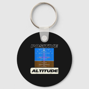 Positive Altitude Funny Pilots Aviation Key Ring