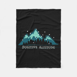 Positive Altitude Mountain Climbing Fleece Blanket