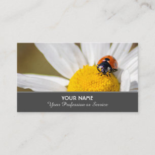 Positive and lucky ladybug for zen and education business card