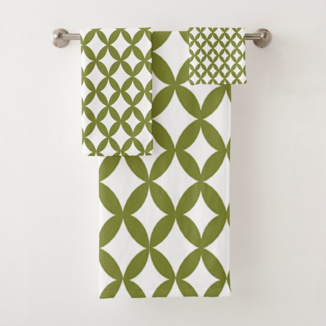 Positive and Negative Space  Bath Towel Set (Insitu)