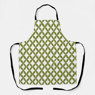 Positive and Negative Space Olive Green Apron