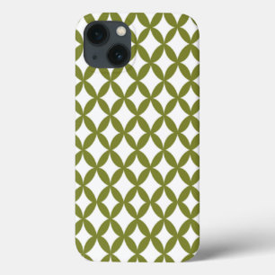 Positive and Negative Space Olive Green iPhone 13 Case